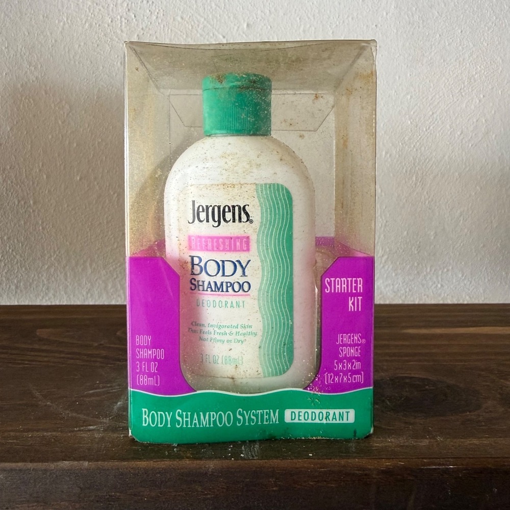 Vintage 1992 Jergens Body Shampoo Starter Kit 3oz Bottle NOS Prop